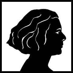 Scherenschnitt-Portrait von Anke Schupp