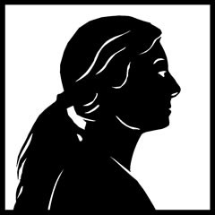 Scherenschnitt-Portrait von Gabi Altenbach