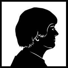 Scherenschnitt-Portrait von Silvia Hein